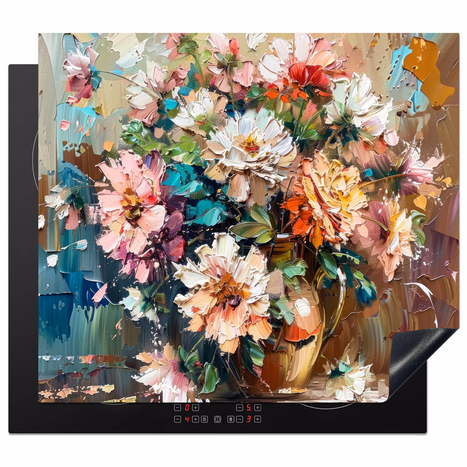 Herdabdeckplatte - Blühender Paintbrush-Garten — 1