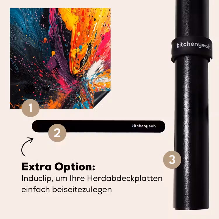 Herdabdeckplatte - Kosmische Farbexplosion — 8