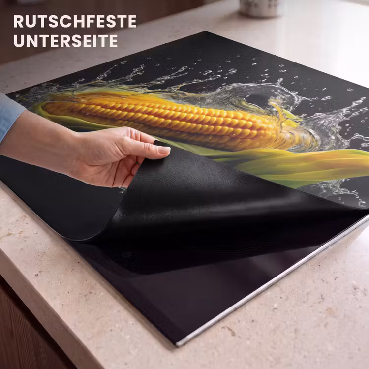 Herdabdeckplatte - Mais - Gemüse - Pflanzen - Schwarz - Wasser — 6