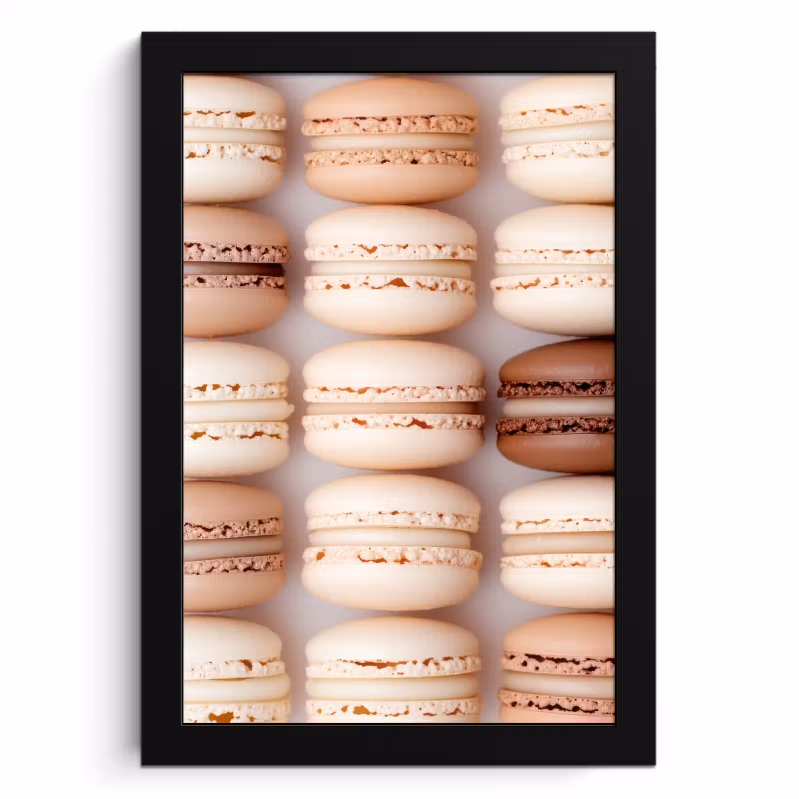 Bilder mit Rahmen - Makronen - Beige - Braun — 1