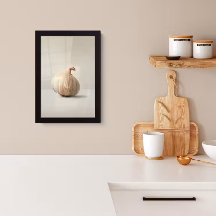Bilder mit Rahmen - Knoblauch - Natürlich - Beige — 3