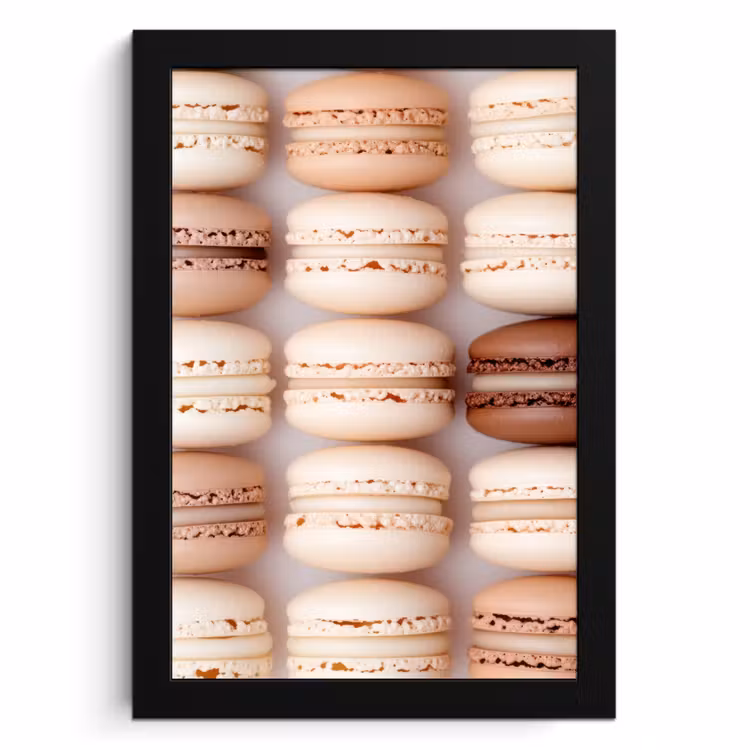 Bilder mit Rahmen - Makronen - Beige - Braun — 1