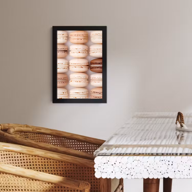 Bilder mit Rahmen - Makronen - Beige - Braun — 2