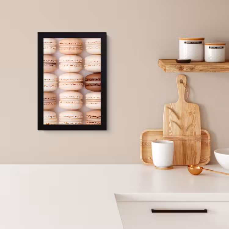 Bilder mit Rahmen - Makronen - Beige - Braun — 3