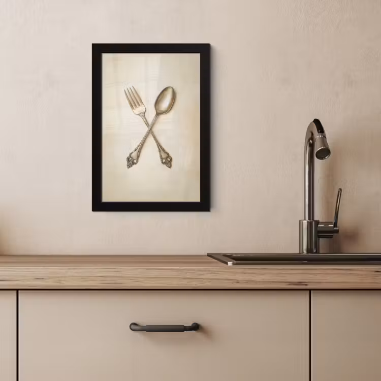 Bilder mit Rahme - Beige - Vintage - Besteck — 3
