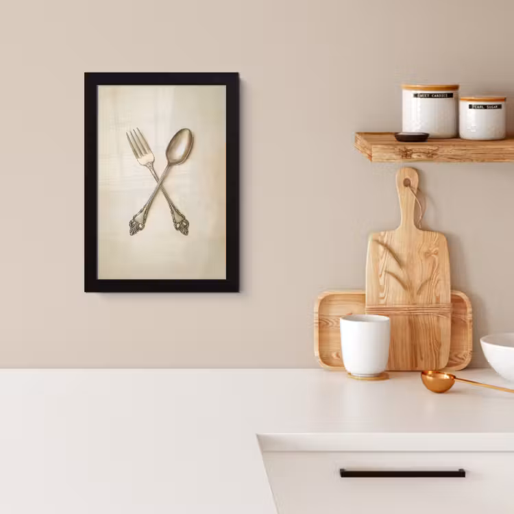 Bilder mit Rahme - Beige - Vintage - Besteck — 4