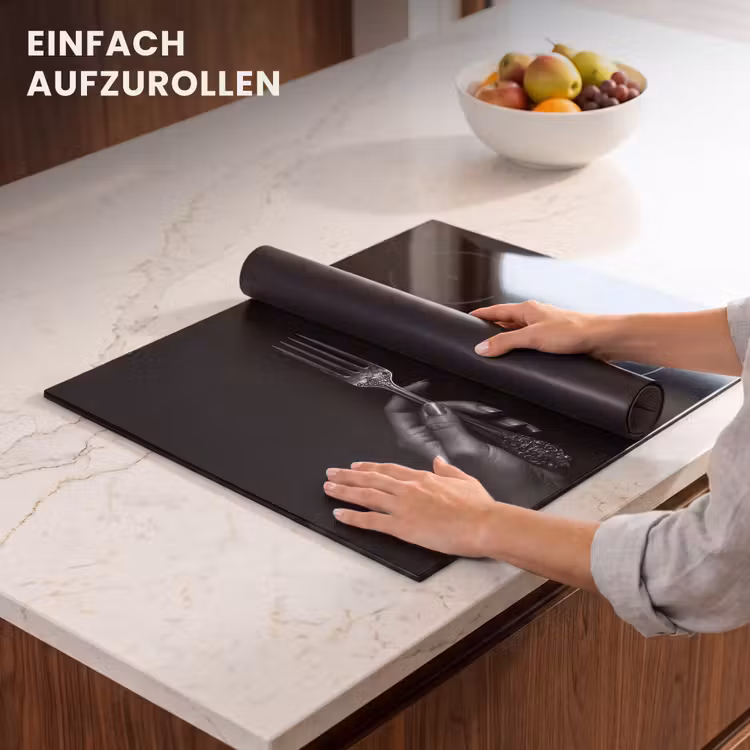 Herdabdeckplatte - Besteck - Schwarz - Weiß — 7