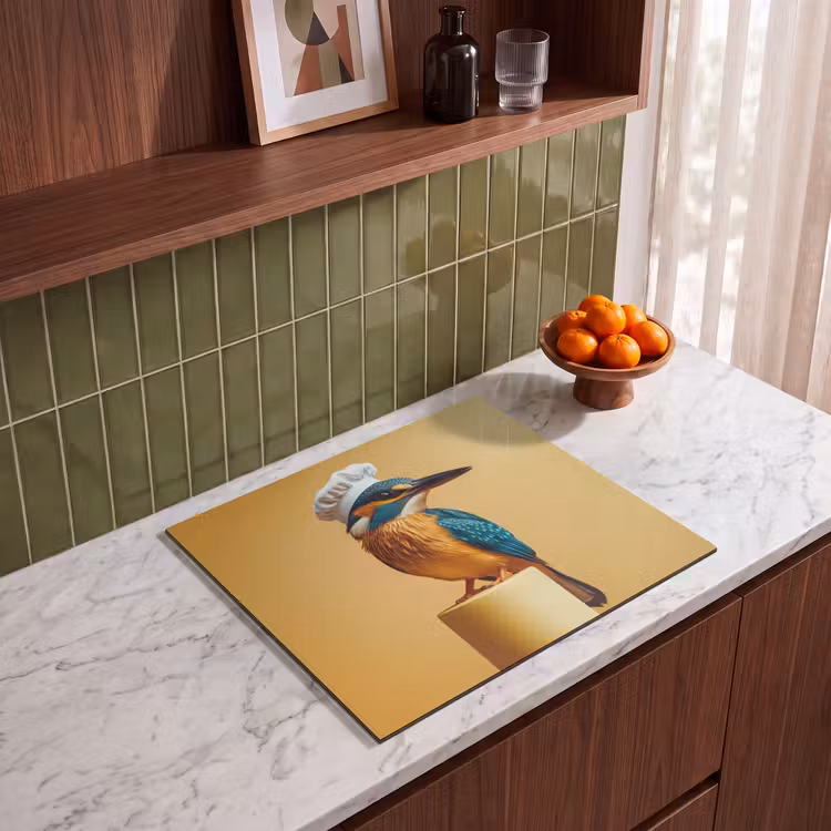Herdabdeckplatte - Eisvogel - Säule - Kochmütze - Vogel — 4