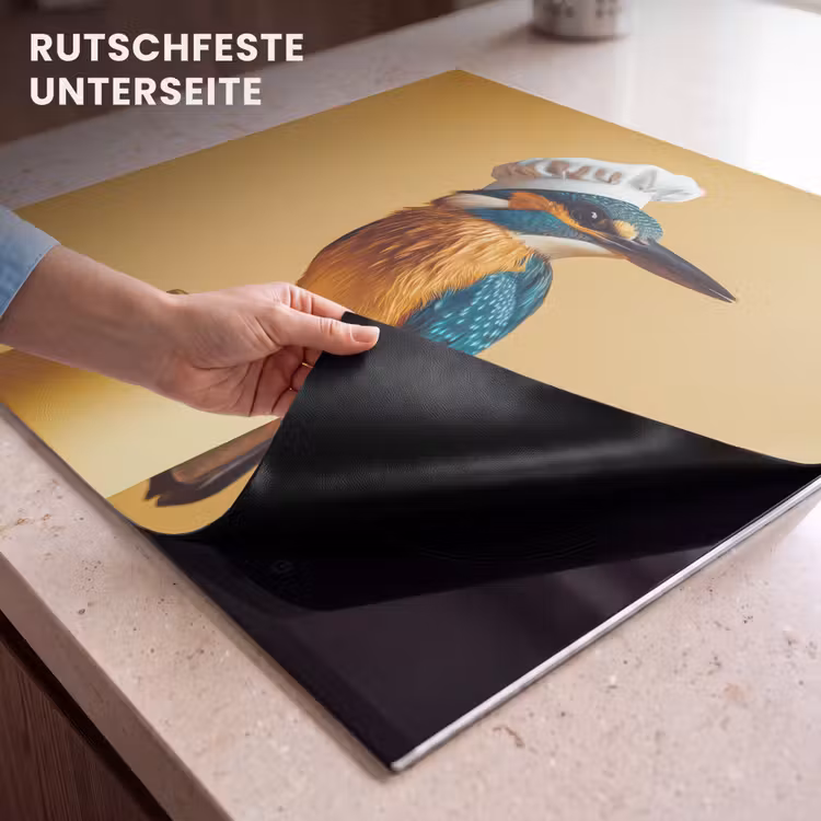 Herdabdeckplatte - Eisvogel - Säule - Kochmütze - Vogel — 6