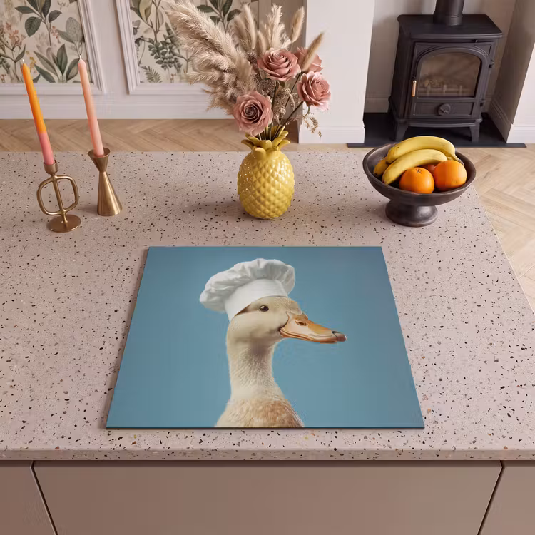 Herdabdeckplatte - Ente - Kochmütze - Süß - Vogel — 3