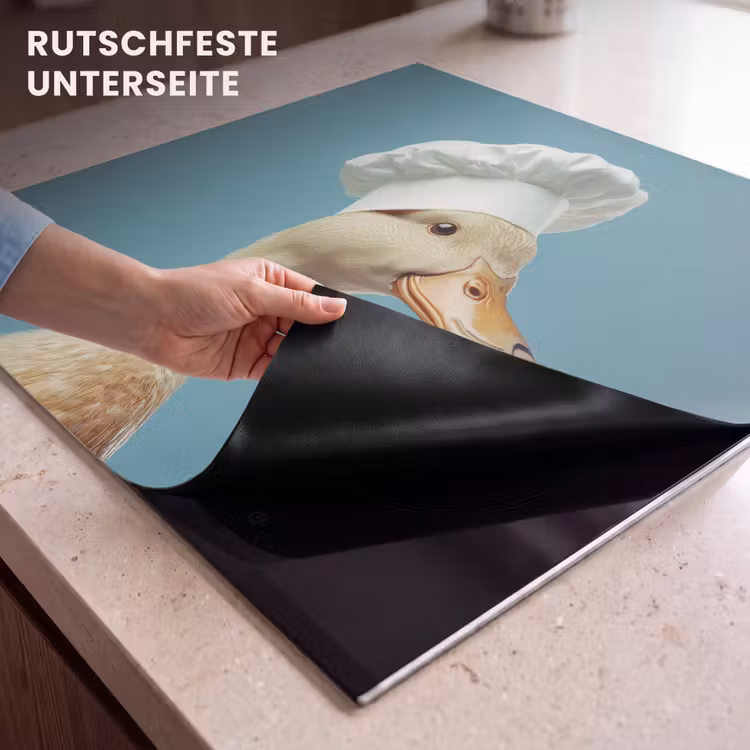 Herdabdeckplatte - Ente - Kochmütze - Süß - Vogel — 6