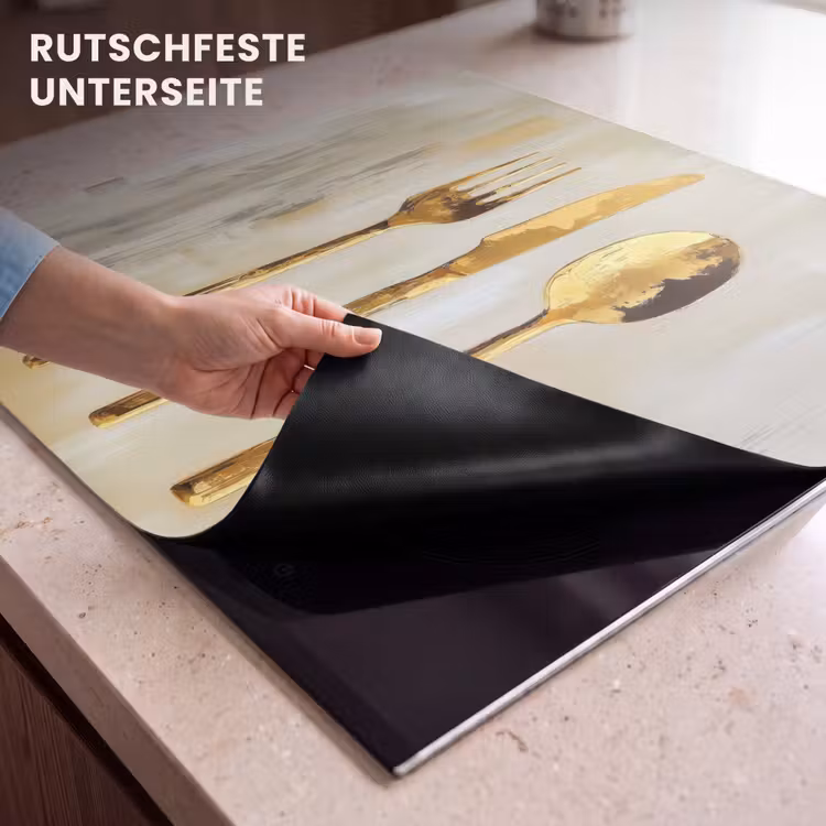 Herdabdeckplatte - Farbe - Gold - Besteck — 6