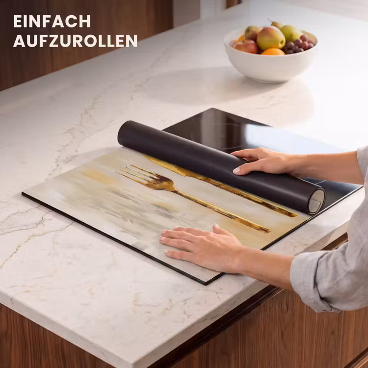 Herdabdeckplatte - Farbe - Gold - Besteck — 7