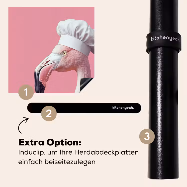 Herdabdeckplatte - Flamingo - Rosa - Kochmütze - Vogel — 8