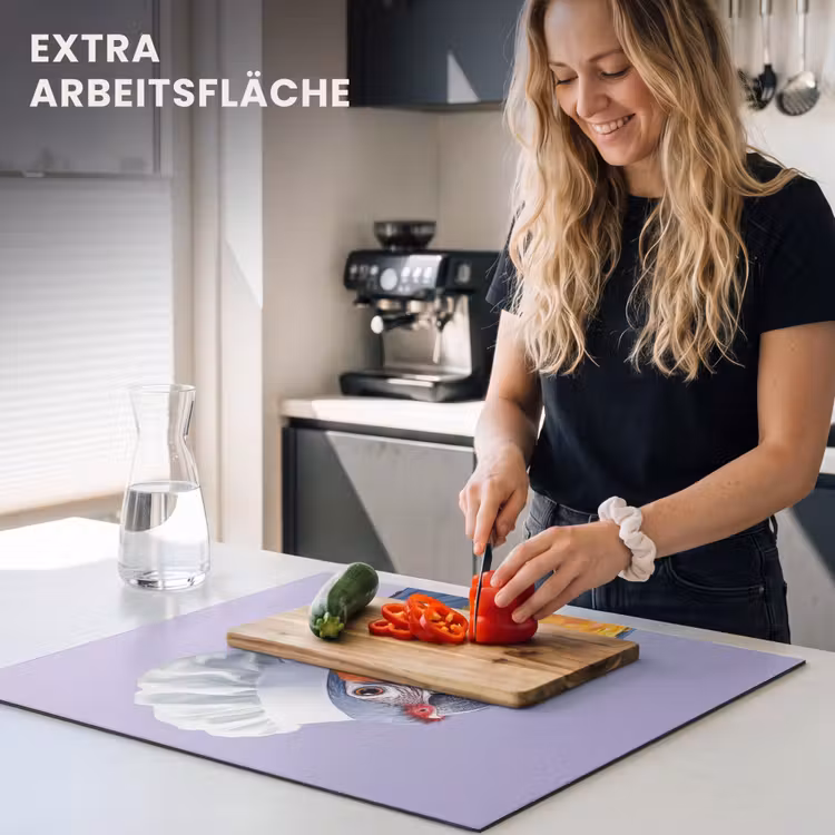 Herdabdeckplatte - Papagei - Kochmütze - Lila - Süß — 5