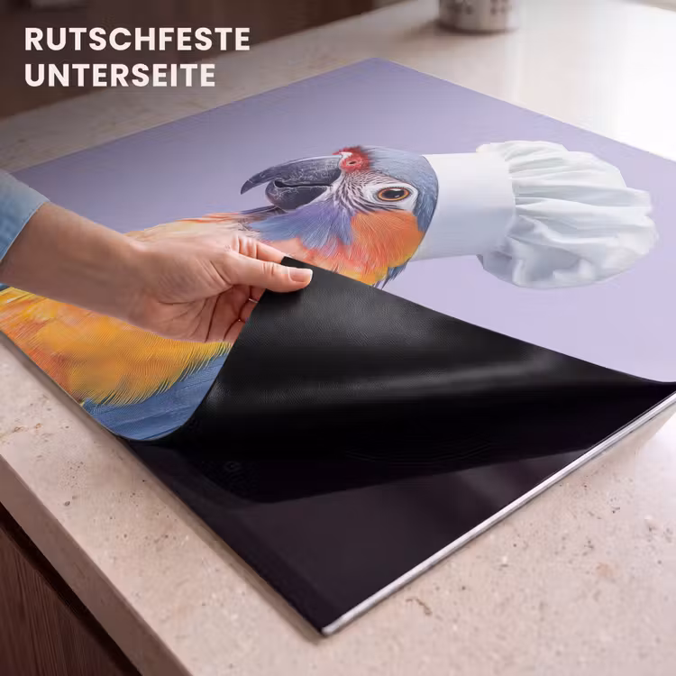 Herdabdeckplatte - Papagei - Kochmütze - Lila - Süß — 6