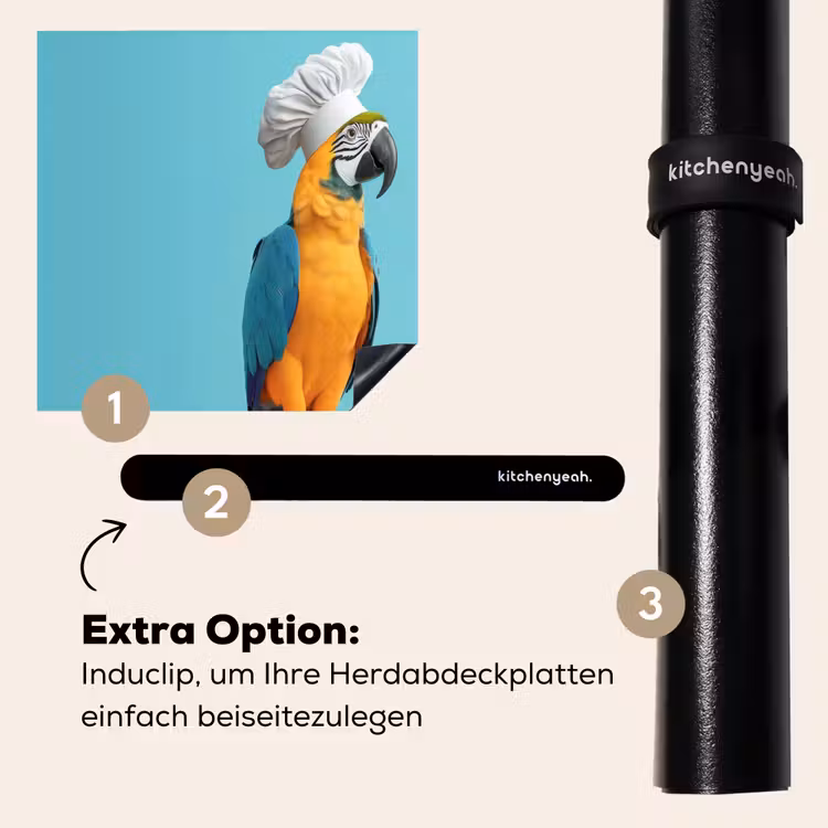 Herdabdeckplatte - Papagei - Kochmütze - Lustig - Vogel — 8