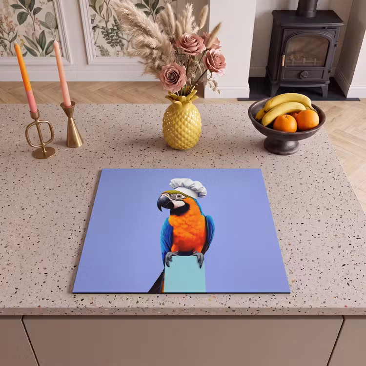 Herdabdeckplatte - Papagei - Kochmütze - Vogel - Schön — 3