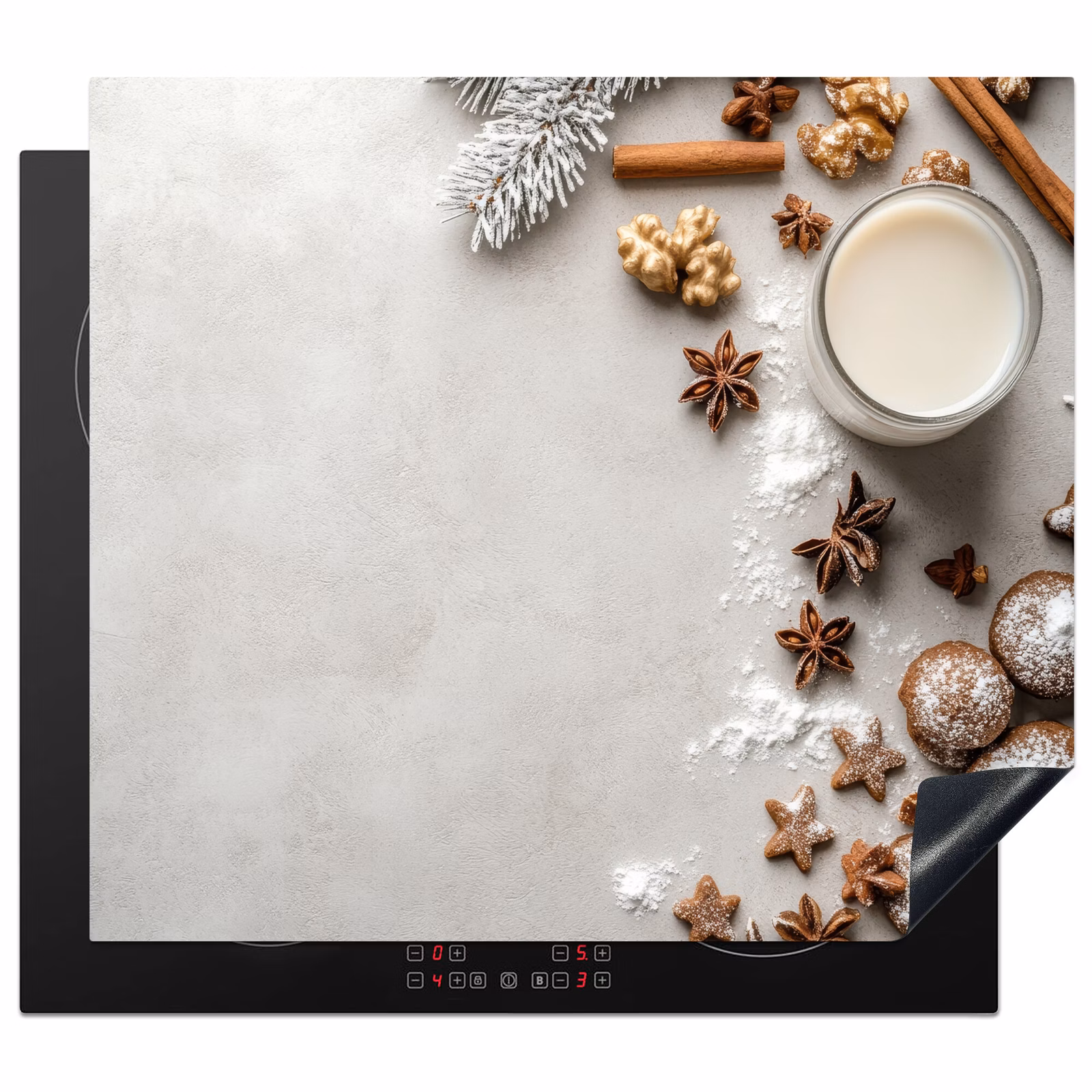 Herdabdeckplatte - Kräuter - Winter - Milch - Beton — 1