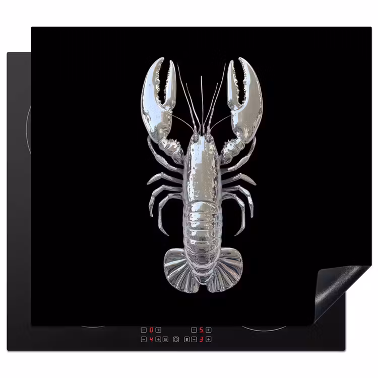 Herdabdeckplatte - Hummer - Silber - Metallisch - Luxus — 1