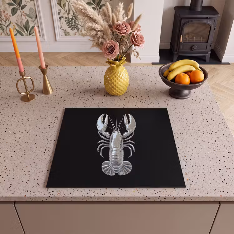 Herdabdeckplatte - Hummer - Silber - Metallisch - Luxus — 3