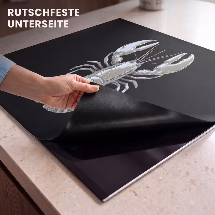 Herdabdeckplatte - Hummer - Silber - Metallisch - Luxus — 6