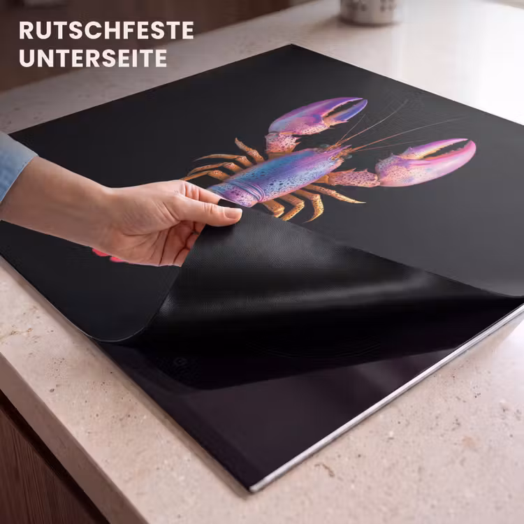 Herdabdeckplatte - Krebs - Lila - Rosa - Schwarz - Tupfen - Flieder — 6