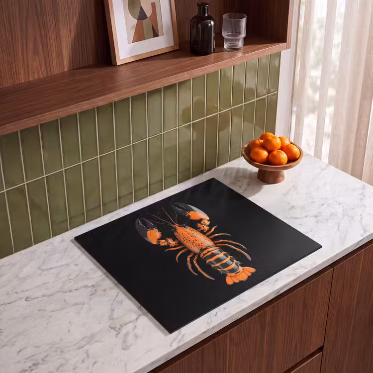 Herdabdeckplatte - Krebs - Orange - Schwarz - Modern — 4