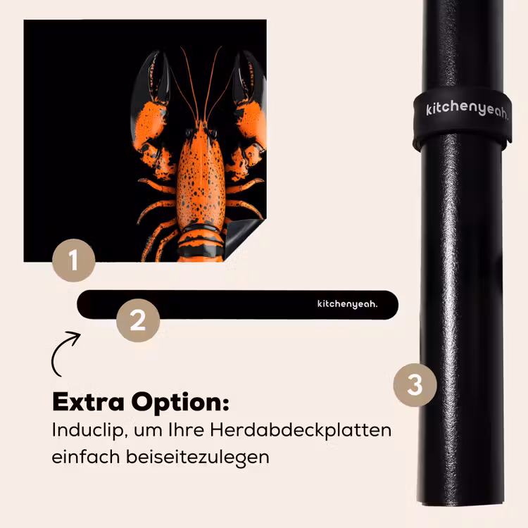 Herdabdeckplatte - Krebs - Orange - Schwarz - Modern — 8