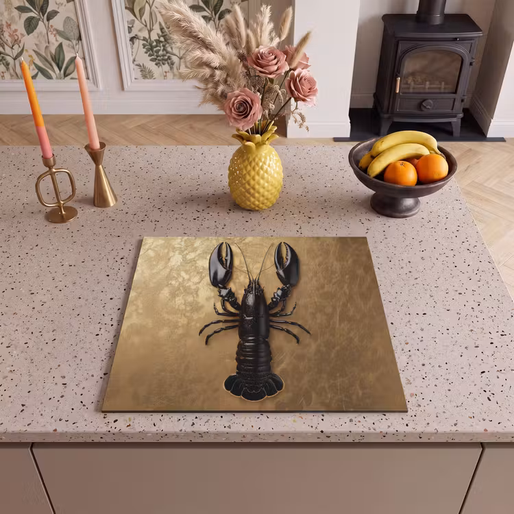 Herdabdeckplatte - Krebs - Schwarz - Gold - Luxus — 3