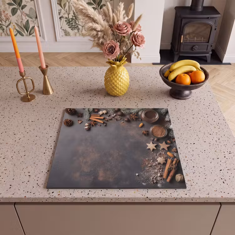 Herdabdeckplatte - Zimt - Weihnachten - Braun - Bronze — 3