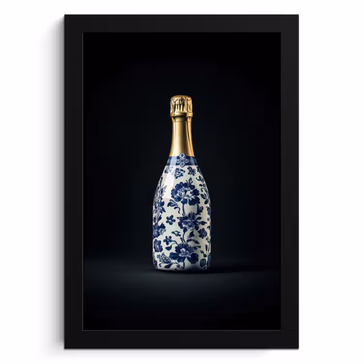 Bilder mit Rahmen - Champagner - Blumen - Gold - Chic — 1