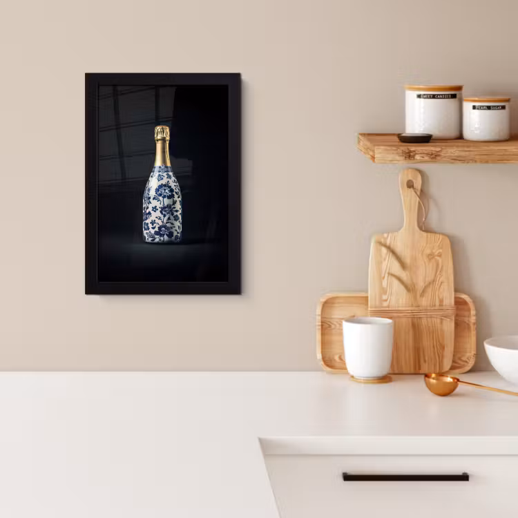 Bilder mit Rahmen - Champagner - Blumen - Gold - Chic — 2