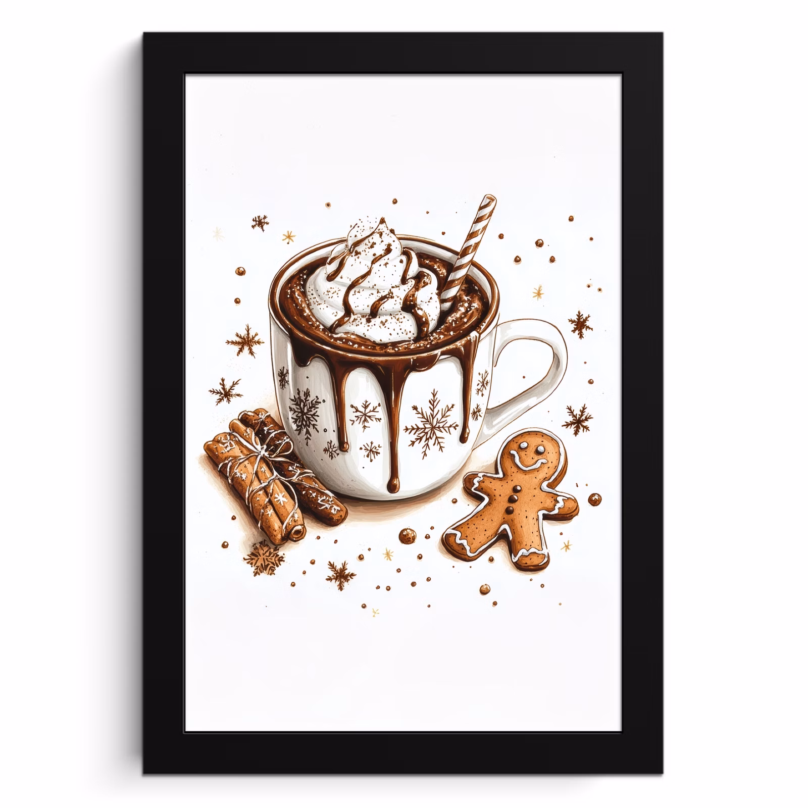 Bilder mit Rahmen - Chocomel - Dekoration - Torte - Winter - Weihnachten — 1