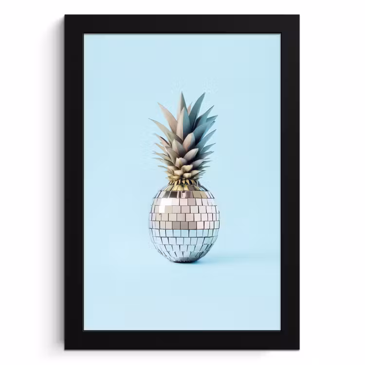 Bilder mit Rahmen - Blau - Ananas - Disco - Discoball — 1