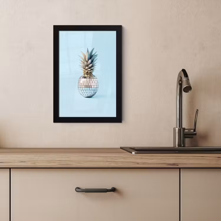 Bilder mit Rahmen - Blau - Ananas - Disco - Discoball — 3