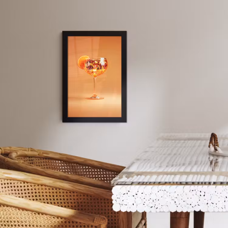 Bilder mit Rahmen - Getränk - Orange - Glitzer - Disco — 4