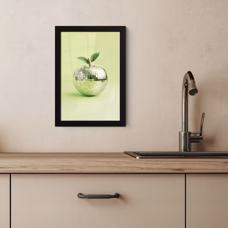 Bilder mit Rahmen - Grün - Disco - Dekoration - Apfel — 3