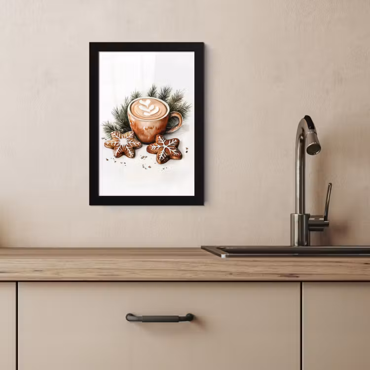 Bilder mit Rahmen - Kaffee - Kuchen - Winter - Kunst - Weihnachten — 4