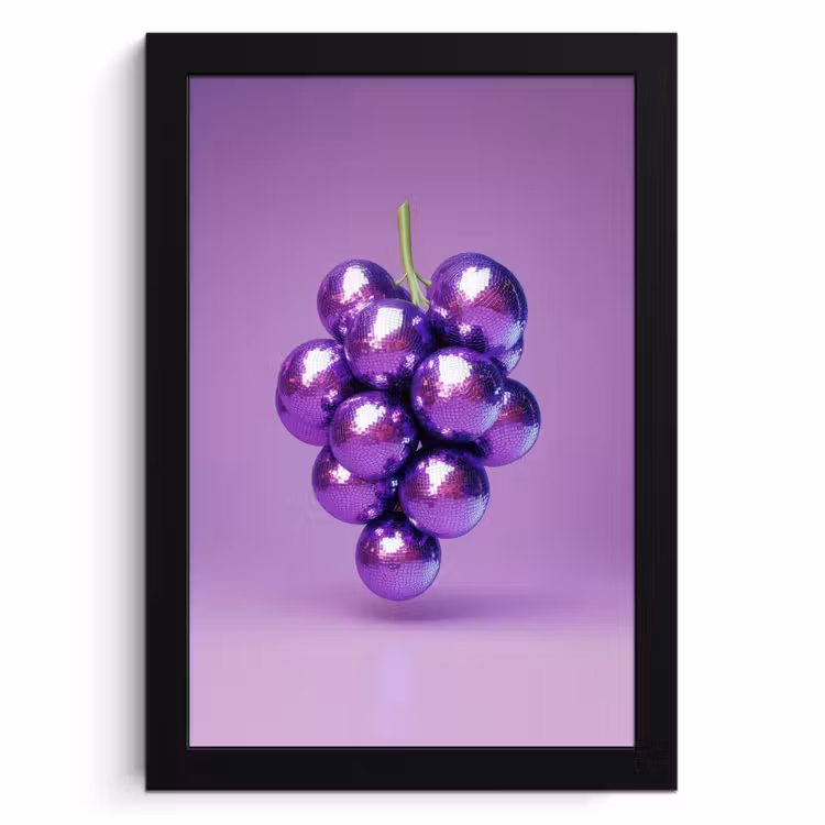 Bilder mit Rahmen - Weintraube - Disco - Glitzer - Lila — 1