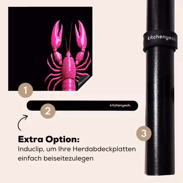 Herdabdeckplatte - Krebs - leuchtend rosa — 8