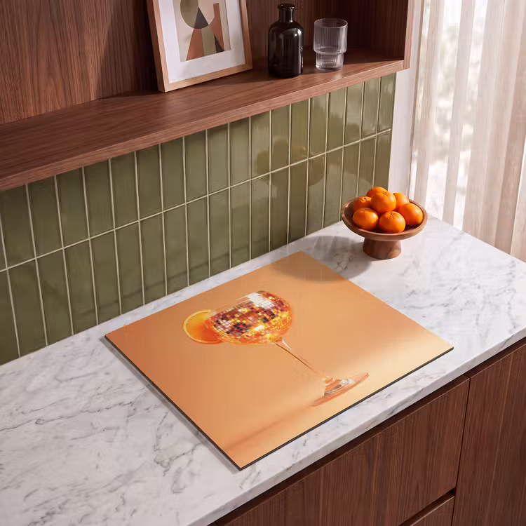 Herdabdeckplatte - Getränk - Orange - Glitzer - Disco — 4
