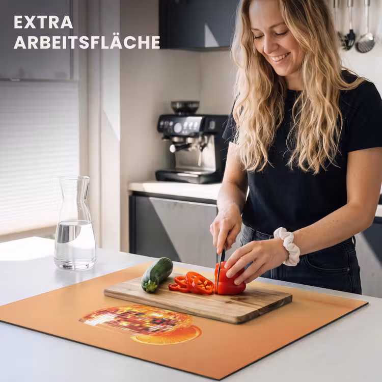 Herdabdeckplatte - Getränk - Orange - Glitzer - Disco — 5