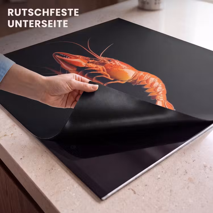 Herdabdeckplatte - Krebs - Orange - Schwarz - Auffallend — 6