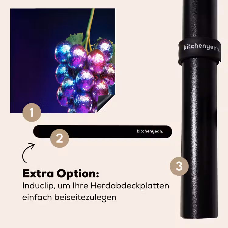 Herdabdeckplatte - Lila - Disco - Party - Weintraube — 8