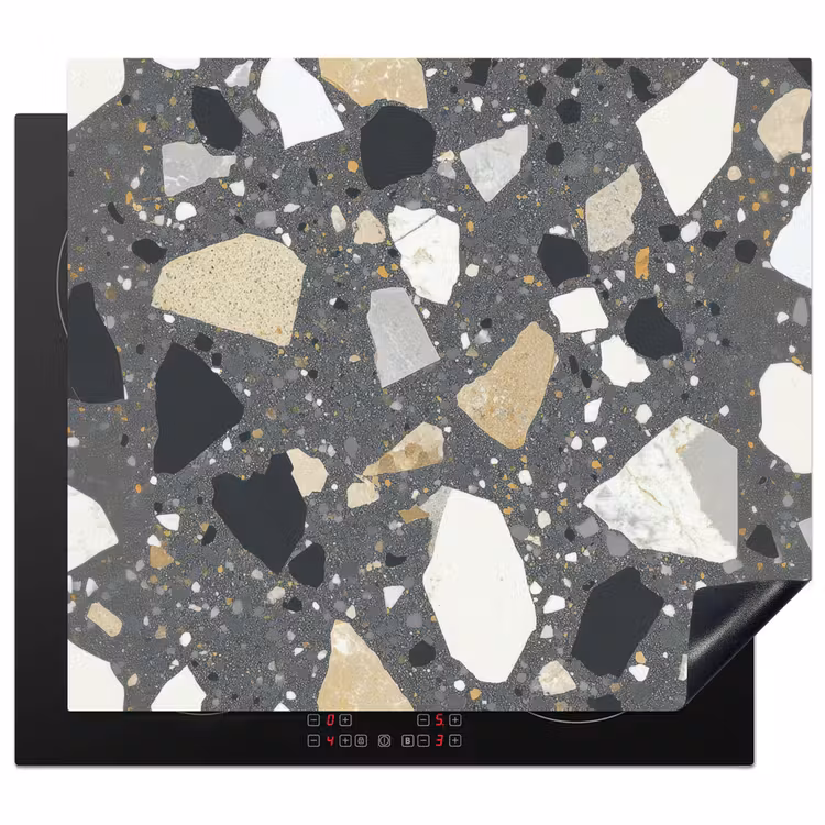 Herdabdeckplatte - Terrazzo - Dekoration - Steine — 1