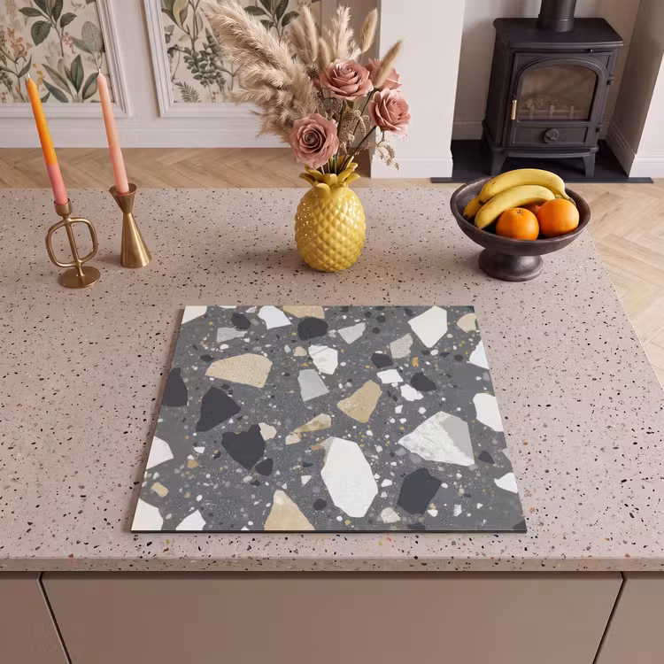 Herdabdeckplatte - Terrazzo - Dekoration - Steine — 3