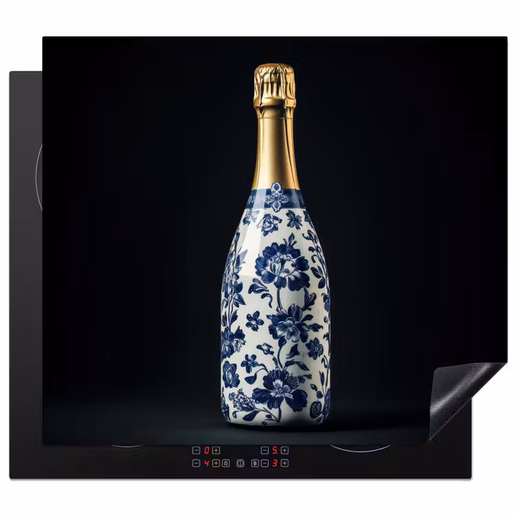 Herdabdeckplatte - Champagner - Blumen - Gold - Chic — 1