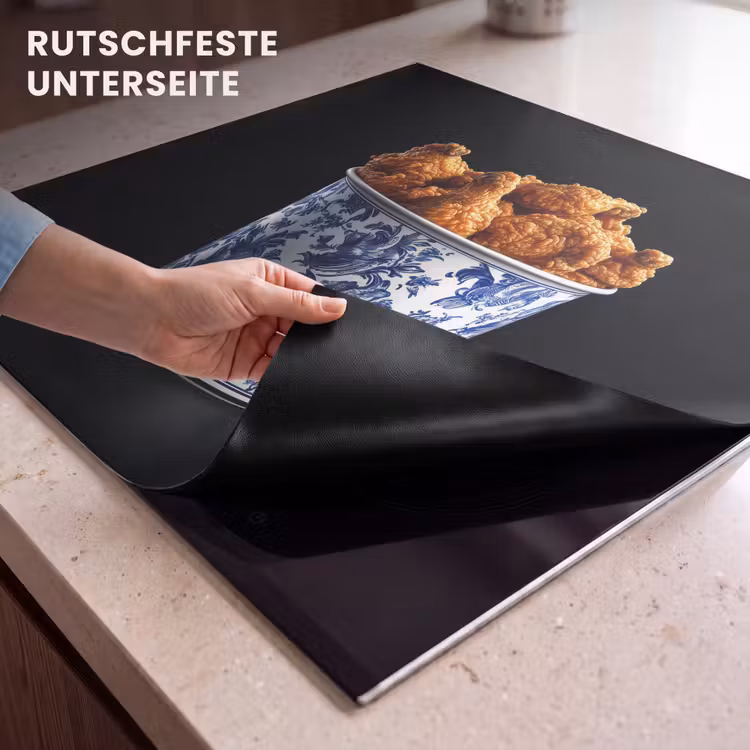 Herdabdeckplatte - Huhn - Eimer - Delfter Blau - Schmackhaft — 6
