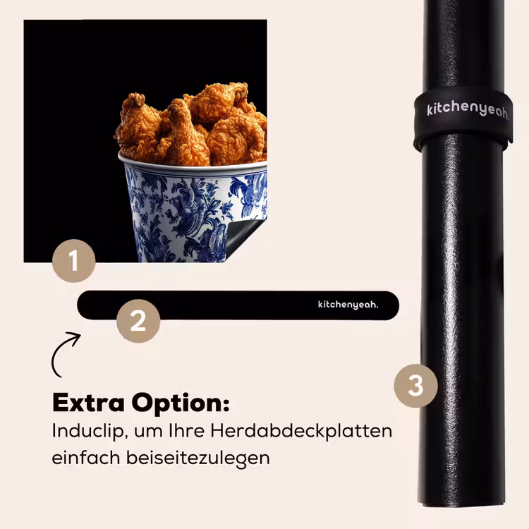 Herdabdeckplatte - Huhn - Eimer - Delfter Blau - Schmackhaft — 8